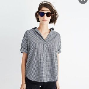 Madewell Courier Button-Back Shirt in Gingham